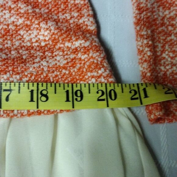 Ya Los Angeles Women's Knit Top Size M Pink Ivory Ruffle Hem Back Tie Scoop Neck - Picture 11 of 13